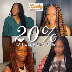 20 percent off styles when you come in before 8 am.