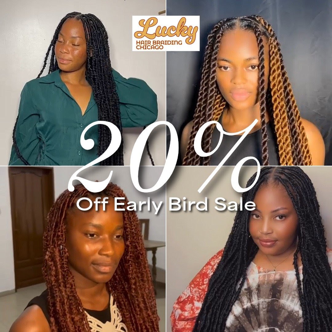 20offlucky 20 percent off styles when you come in before 8 am.